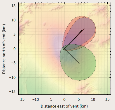 Map of plume outline